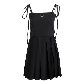 Minivestido con pliegues y cintas